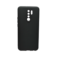 Чехол силиконовый с защитой камеры Xiaomi Redmi 9 (черный)