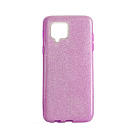 Чехол блестящий Samsung Galaxy A12 (розовый)