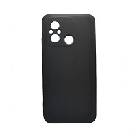 Чехол Silicone Cover с защитой камеры для Xiaomi Redmi 12С (черный)