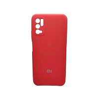 Чехол Silicone Cover с защитой камеры Xiaomi Poco M3 PRO (красный)